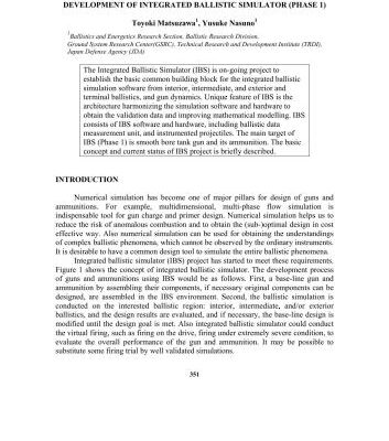 خرید و دانلود نسخه کامل کتاب Development of integrated ballistic simulator. Phase 1