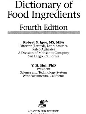 خرید و دانلود نسخه کامل کتاب Dictionary of Food Ingredients