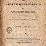 خرید و دانلود نسخه کامل کتاب Die ägyptischen Papyrus der Vatikanischen Bibliothek