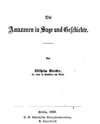 خرید و دانلود نسخه کامل کتاب Die Amazonen in Sage und Geschichte