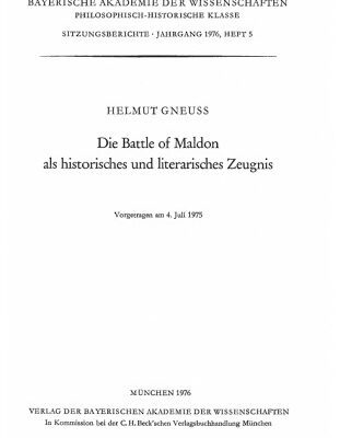 خرید و دانلود نسخه کامل کتاب Die Battle of Maldon als historisches und literarisches Zeugnis