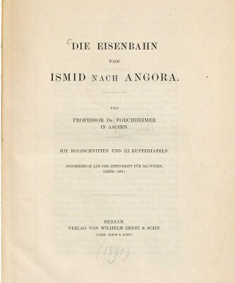 خرید و دانلود نسخه کامل کتاب Die Eisenbahn von Ismid nach Angora