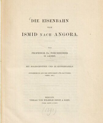 خرید و دانلود نسخه کامل کتاب Die Eisenbahn von Ismid nach Angora