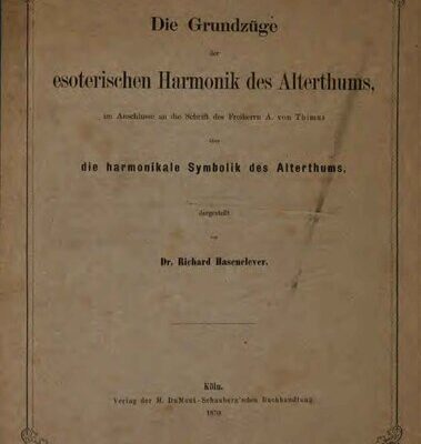خرید و دانلود نسخه کامل کتاب Die Grundzüge der esoterischen Harmonik des Alterthums