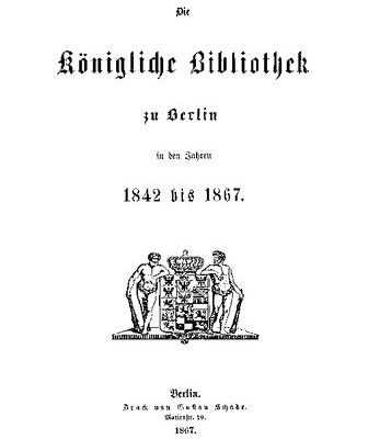 خرید و دانلود نسخه کامل کتاب Die Königliche Bibliothek zu Berlin in den Jahren 1842 bis 1867