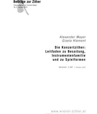 خرید و دانلود نسخه کامل کتاب Die Konzertzither: Leitfaden zu Besaitung, Instrumentenfamilie und zu Spielformen