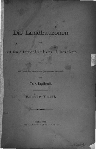 خرید و دانلود نسخه کامل کتاب Die Landbauzonen der aussertropischen Länder. Auf Grund der statistischen Quellenwerke dargestellt_68e97b5655abb.jpeg خرید و دانلود نسخه کامل کتاب Die Landbauzonen der aussertropischen Länder. Auf Grund der statistischen Quellenwerke dargestellt