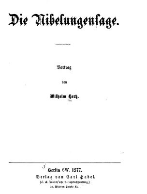 خرید و دانلود نسخه کامل کتاب Die Nibelungensage. Vortrag