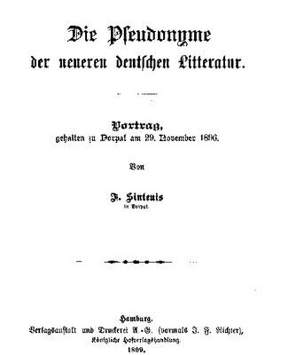 خرید و دانلود نسخه کامل کتاب Die Pseudonyme der neueren deutschen Literatur . Vortrag, gehalten zu Dorpat am 29. November 1896