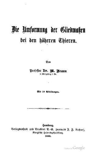 خرید و دانلود نسخه کامل کتاب Die Umformung der Gliedmaßen bei den höheren Tieren_68e7453b545b9.jpeg خرید و دانلود نسخه کامل کتاب Die Umformung der Gliedmaßen bei den höheren Tieren