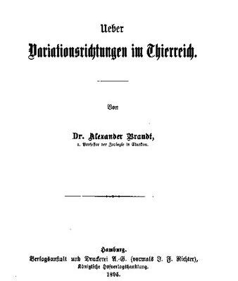 خرید و دانلود نسخه کامل کتاب Die Variationsrichtungen im Tierreich