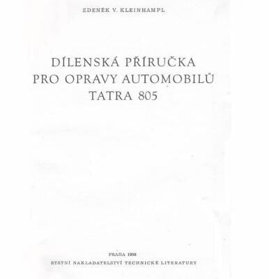 خرید و دانلود نسخه کامل کتاب Dílenská příručka pro opravy automobilů Tatra 805