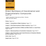خرید و دانلود نسخه کامل کتاب Direct Synthesis of Coordination and Organometallic Compounds