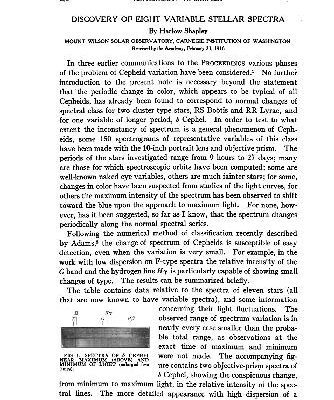 خرید و دانلود نسخه کامل کتاب Discovery of Eight Variable Stellar Spectra (1916)(en)(2s)