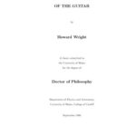 خرید و دانلود نسخه کامل کتاب [Dissertation] The Acoustics and Psychoacoustics of the Guitar