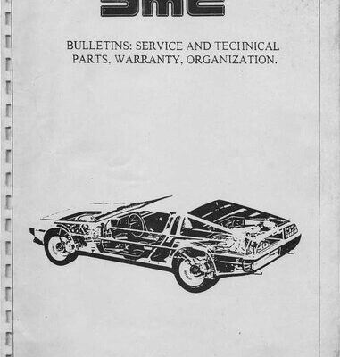 خرید و دانلود نسخه کامل کتاب DMC DeLorean Bulletins: Service and Technical Parts, Warranty and Organization