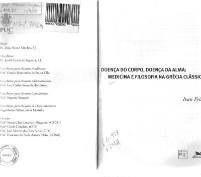 خرید و دانلود نسخه کامل کتاب Doença do corpo, doença da alma: medicina e filosofia na Grécia clássica