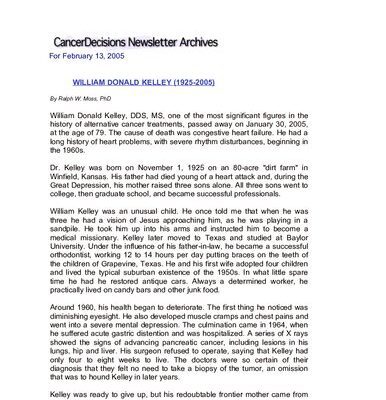خرید و دانلود نسخه کامل کتاب Dr. William Donald Kelley One Answer to Cancer (A do-it-yourself booklet – COMBINED) – Curing the Incurable Without Surgery, Chemotherapy, or Radiation