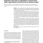 خرید و دانلود نسخه کامل کتاب Dragonfly community re-organisation in boreal forest lakes: rapid species turnover driven by climate change?