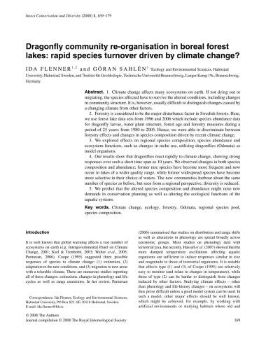 خرید و دانلود نسخه کامل کتاب Dragonfly community re-organisation in boreal forest lakes: rapid species turnover driven by climate change?_68e7e35960eef.jpeg خرید و دانلود نسخه کامل کتاب Dragonfly community re-organisation in boreal forest lakes: rapid species turnover driven by climate change?