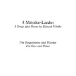 خرید و دانلود نسخه کامل کتاب Drei Mörike-Lieder für Singstimme und Klavier