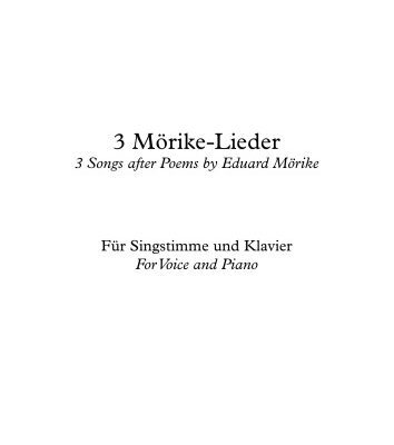 خرید و دانلود نسخه کامل کتاب Drei Mörike-Lieder für Singstimme und Klavier