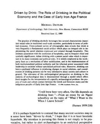 خرید و دانلود نسخه کامل کتاب Driven by Drink: The Role of Drinking in the Political Economy and the Case of Early Iron Age France