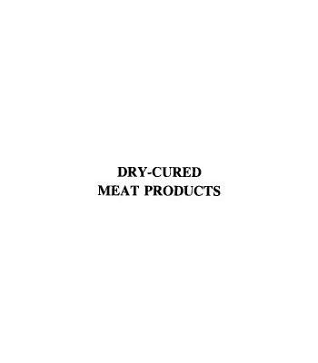 خرید و دانلود نسخه کامل کتاب Dry-Cured Meat Products
