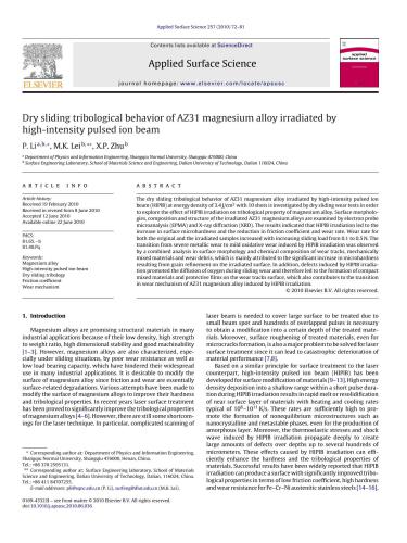 خرید و دانلود نسخه کامل کتاب Dry sliding tribological behavior of AZ31 magnesium alloy irradiated by high-intensity pulsed ion beam_68f3226ebe65a.jpeg خرید و دانلود نسخه کامل کتاب Dry sliding tribological behavior of AZ31 magnesium alloy irradiated by high-intensity pulsed ion beam