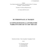 خرید و دانلود نسخه کامل کتاب Du personnage au masque : le jongleur dans la littérature narrative des XIIe et XIIIe siècles