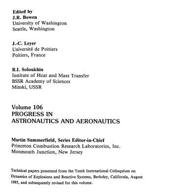 خرید و دانلود نسخه کامل کتاب Dynamics of Explosions (Progress in Astronautics and Aeronautics)