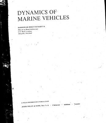 خرید و دانلود نسخه کامل کتاب Dynamics of marine vehicles