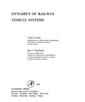 خرید و دانلود نسخه کامل کتاب Dynamics of Railway Vehicle Systems