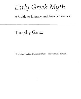 خرید و دانلود نسخه کامل کتاب Early Greek myth: a guide to literary and artistic sources