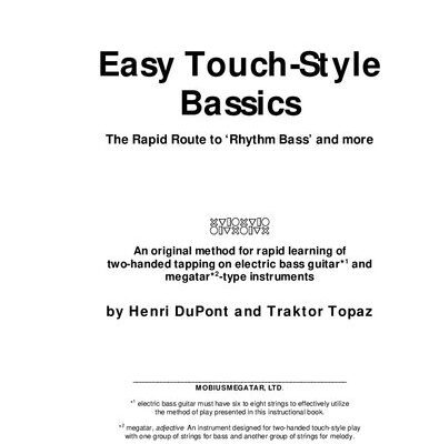 خرید و دانلود نسخه کامل کتاب Easy Touch-Style Bassics The Rapid Route to ‘Rhythm Bass’ and more