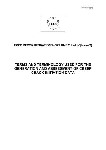 خرید و دانلود نسخه کامل کتاب ECCC recommendations – vol. 2 part 4 – Terms and terminology used for the generation and assessment of creep crack initiation data – 2005 – 14 p_68f41b7eed637.jpeg خرید و دانلود نسخه کامل کتاب ECCC recommendations – vol. 2 part 4 – Terms and terminology used for the generation and assessment of creep crack initiation data – 2005 – 14 p