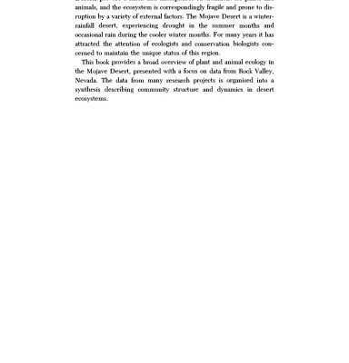 خرید و دانلود نسخه کامل کتاب Ecological Communities and Processes in a Mojave Desert Ecosystem: Rock Valley, Nevada