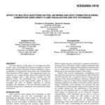 خرید و دانلود نسخه کامل کتاب Effect of Multiple Injections on Fuel-Air Mixing and Soot Formation in Diesel Combustion Using Direct Flame Visualization and CFD techniques