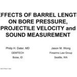 خرید و دانلود نسخه کامل کتاب Effects of barrel length on bore pressure, projectile velocity and sound measurement