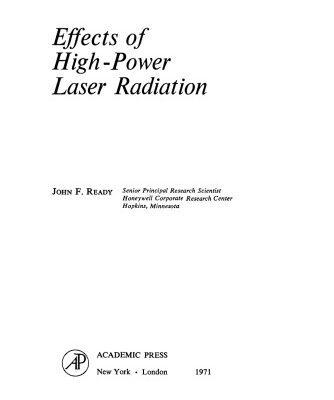 خرید و دانلود نسخه کامل کتاب Effects of High-Power Laser Radiation