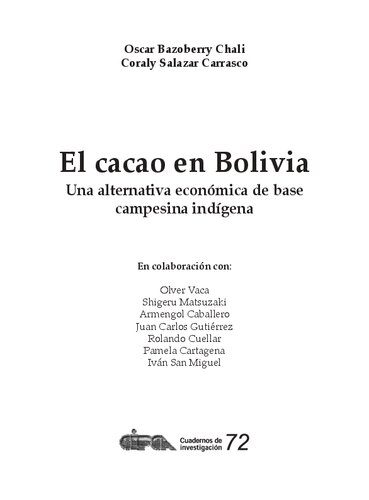 خرید و دانلود نسخه کامل کتاب El cacao en Bolivia: una alternativa económica de base campesina indígena_68e988eae2771.jpeg خرید و دانلود نسخه کامل کتاب El cacao en Bolivia: una alternativa económica de base campesina indígena