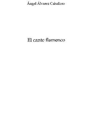 خرید و دانلود نسخه کامل کتاب El Cante Flamenco