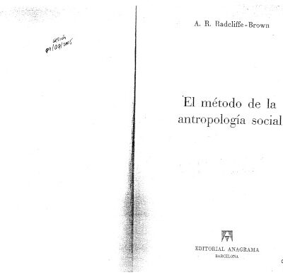خرید و دانلود نسخه کامل کتاب El Metodo de la Antropologia Social
