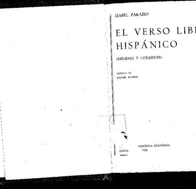 خرید و دانلود نسخه کامل کتاب El verso libre hispánico. Orígenes y corrientes