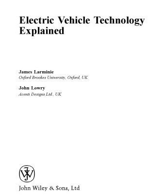 خرید و دانلود نسخه کامل کتاب Electric Vehicle Technology Explained