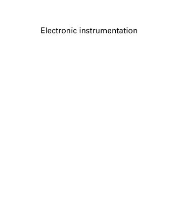خرید و دانلود نسخه کامل کتاب Electronic Instrumentation