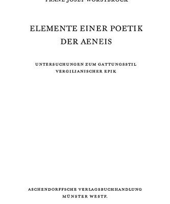 خرید و دانلود نسخه کامل کتاب Elemente einer Poetik der Aeneis: Untersuchungen zum Gattungsstil vergilianischer Epik