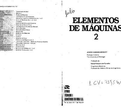 خرید و دانلود نسخه کامل کتاب Elementos de Máquinas – Volume 2