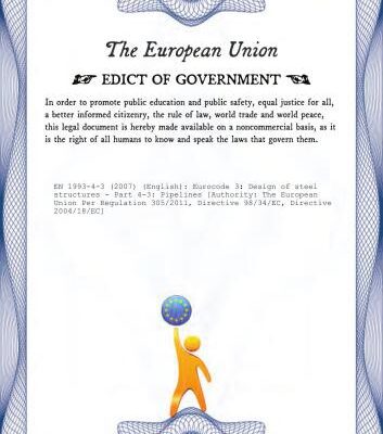 خرید و دانلود نسخه کامل کتاب EN 1993-4-3: 2007 Eurocode 3 – Design of steel structures – Part 4-3: Pipelines