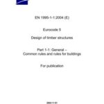 خرید و دانلود نسخه کامل کتاب EN 1995-1-1: 2004 Eurocode 5 – Design of timber structures – Part 1-1: General – Common rules and rules for buildings